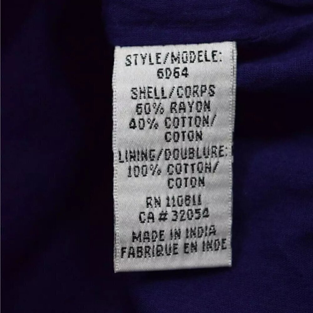 YOANA BARASCHI ROSETTE NECKLINE INDIGO-PURPLE DRESS - Picture 8 of 8
